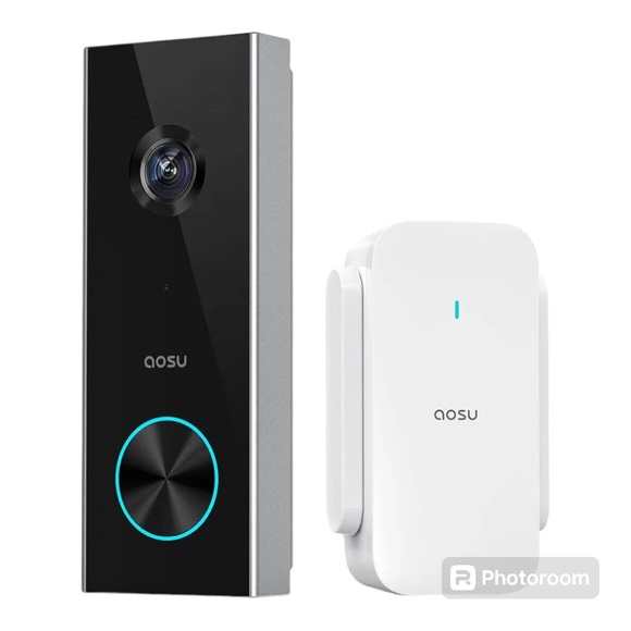 aosu Battery-Powered Video Doorbell with Chime, 2K Resolution - Picture 1 of 5